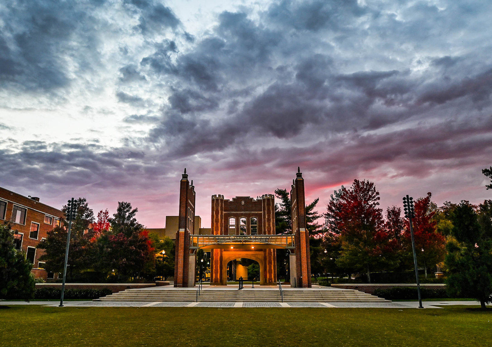 Sunrise on UTC campus taken by Angela Foster in 2021