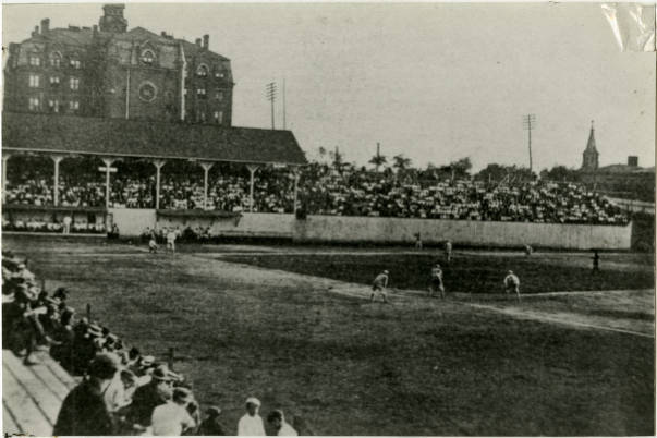 Chamberlain Field baseball game eye-level view, undated. Courtesy of the University of Tennessee at Chattanooga Special Collections.