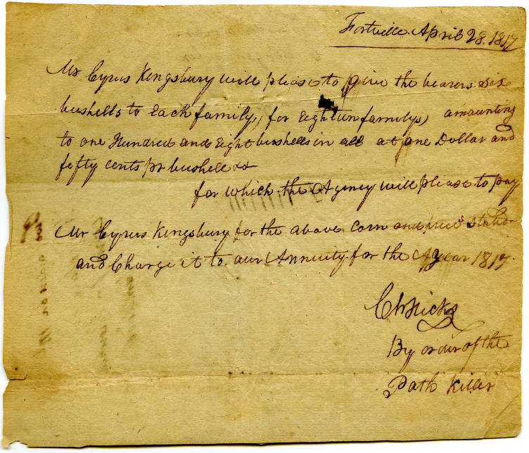 Path Killer correspondence with Cyrus Kingsbury, 1817 April 28. Courtesy of the University of Tennessee at Chattanooga Special Collections.