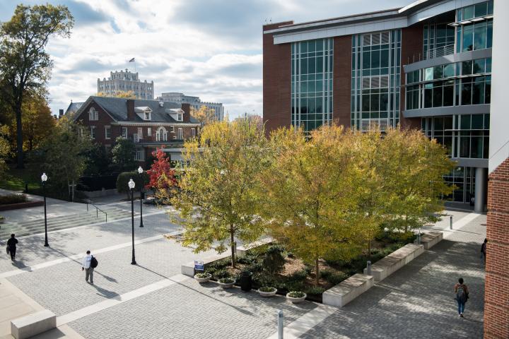 Chamberlain Plaza with UTC's Library in the background