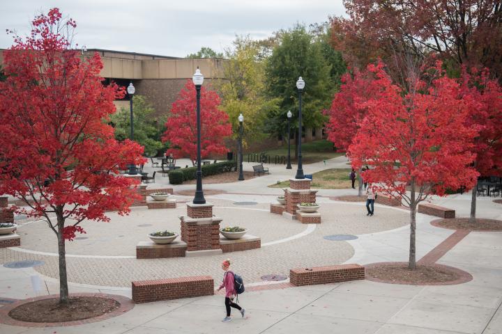 Heritage Plaza with the University Center