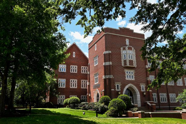 Fletcher Courtyard with Fletcher Hall