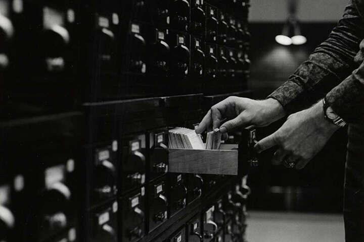 Lupton Library card catalog, University of Tennessee at Chattanooga photographs