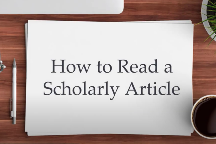 how to read a scholarly article