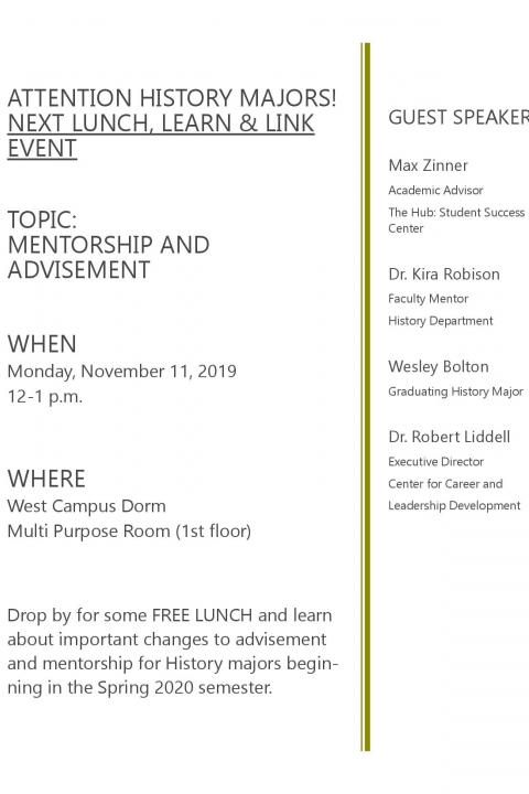Lunch, Learn & Link #4: Mentorship and Advisement Lunch, Learn & Link #4: Mentorship and Advisement