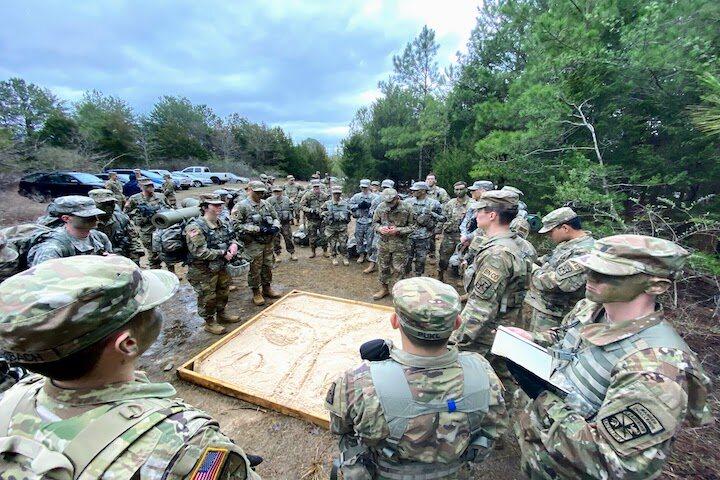 Group of cadets at tactical outdoors