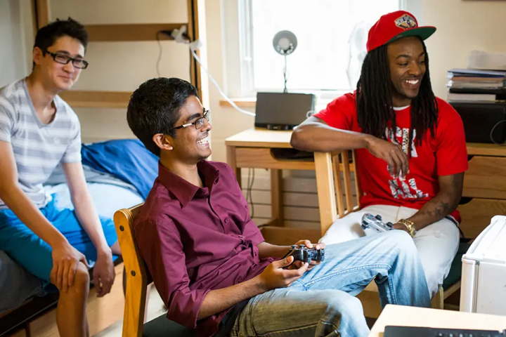 Students laughing