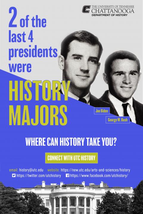 2 of the last 4 presidents were history majors