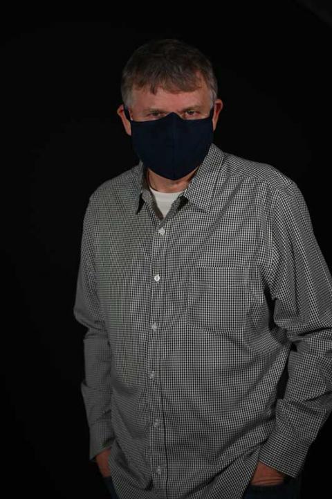Communication Professor Billy Weeks Communication Professor Billy Weeks poses for photo wearing mask