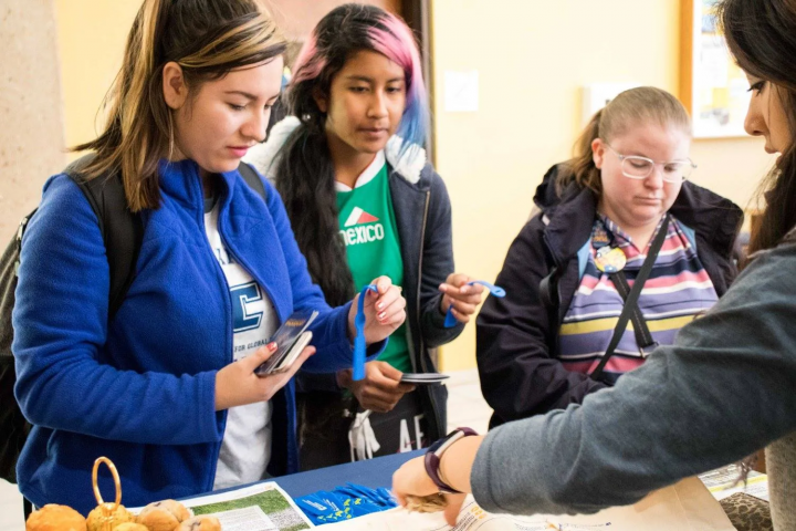 Students networking