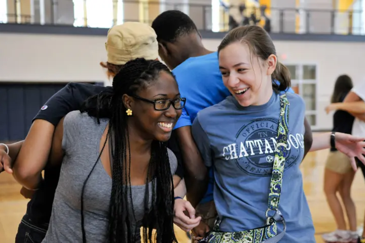 Students laughing