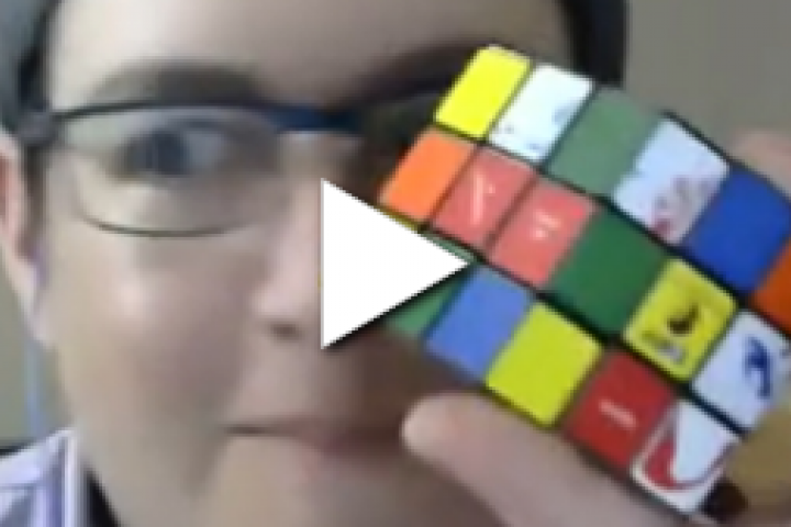livescreen screenshot person with rubik's cube