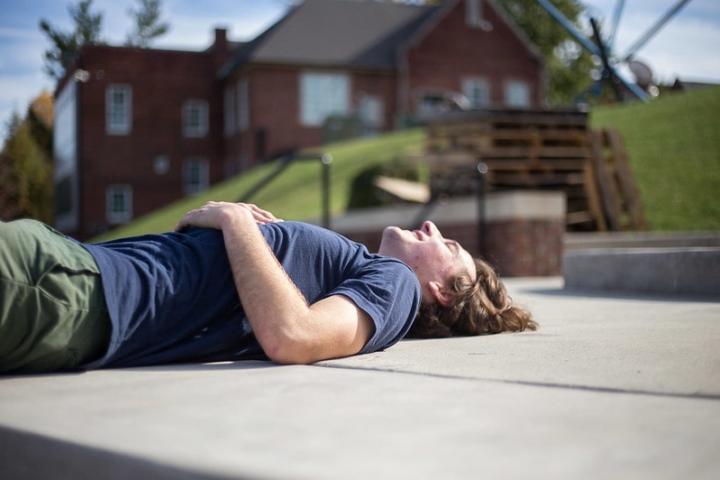 International Student enjoying the sunshine