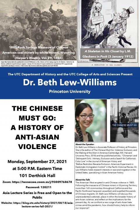 The Chinese Must Go: A History of Anti-Asian Violence Event Poster for The Chinese Must Go: A History of Anti-Asian Violence