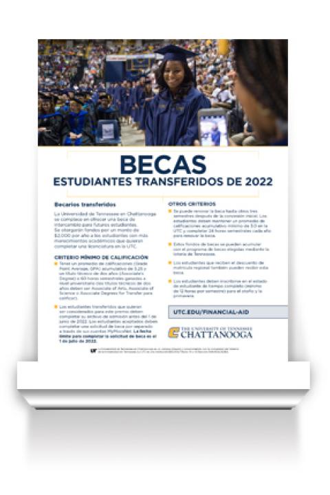 Transfer Scholarship Flyer Spanish Transfer Scholarship Flyer Spanish