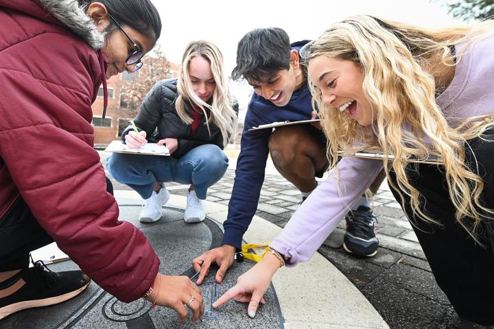 Geology students