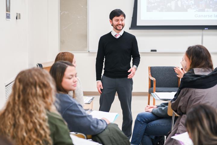 Dr. Murillo teaching intermediate spanish