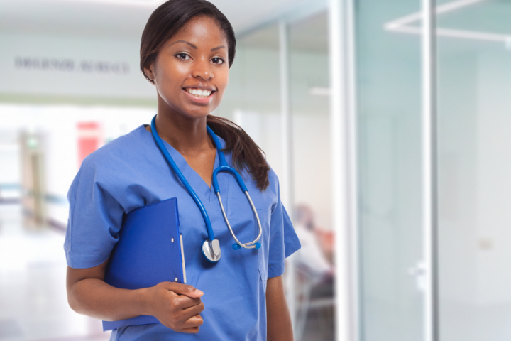Clinical Medical Assistant female nursing student smiling at camera