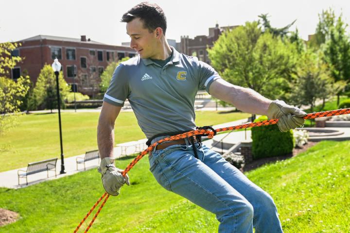Military Student Rappelling Military Student Rappelling