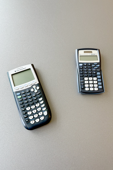 Photograph of a selection of calculators