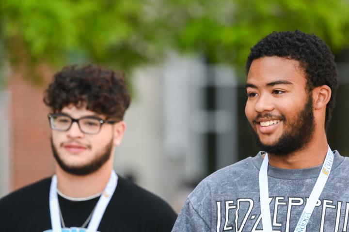 Male students at the UTC orientation