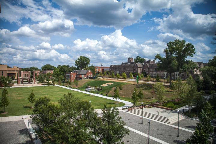 Scenic aerial shot of the UTC campus