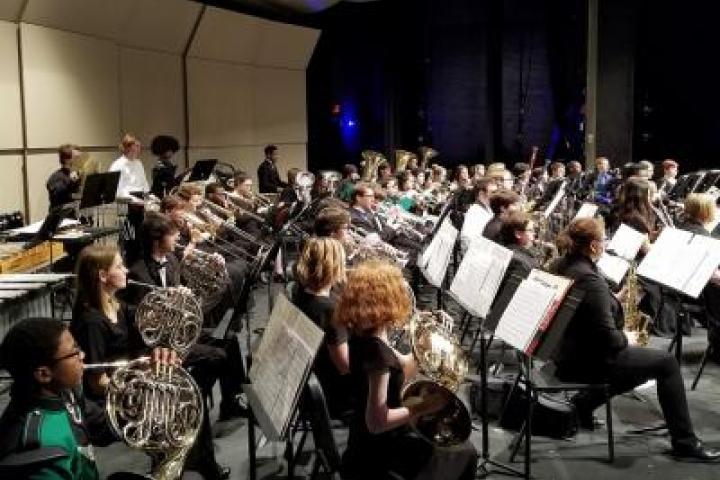 Tri-State Honor Band on stage Honor Band in concert on stage