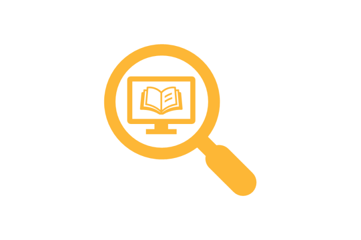 Image of a magnifying glass over a computer screen