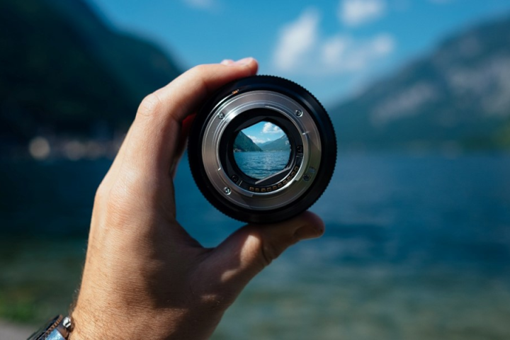 Photography of a view through a lens