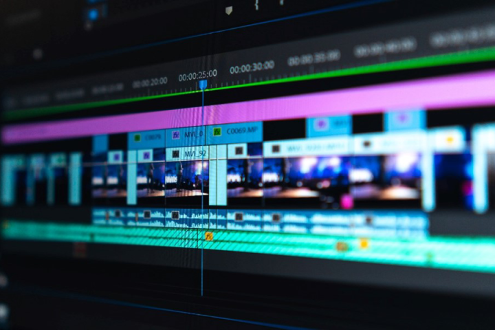 Image of a timeline in Adobe Premiere