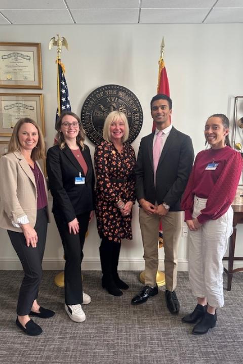 MPH students in Nutrition and Dietetics are on field day at the State capital in Nashville.