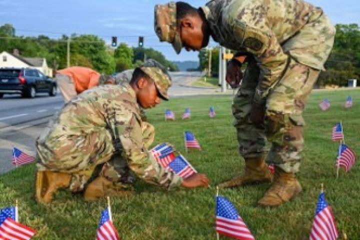flag laying