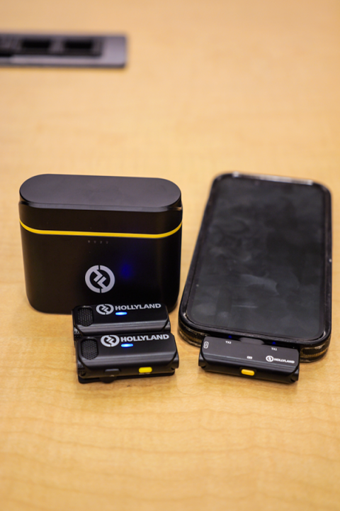 Photograph of the Wireless Mobile Lav Microphones Photograph of the Wireless Mobile Lav Microphones