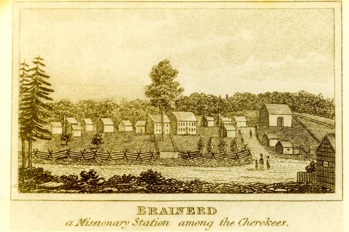 Brainerd Mission woodcut, undated Brainerd Mission woodcut, undated