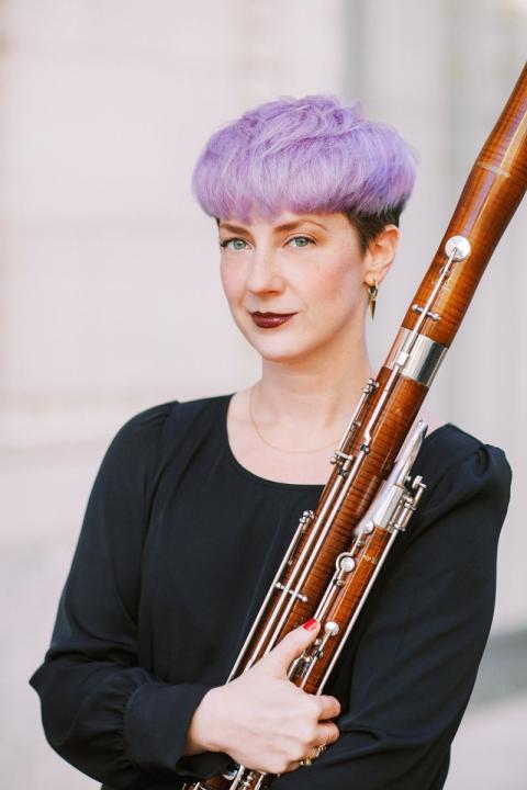 Headshot of Nib McKinney with bassoon