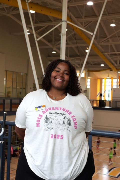 Justice Burney Justice Burney is a Mocs Adventure Camp, camp counselor for 1st grade campers