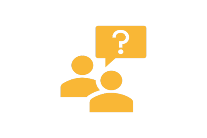 Two people with a question mark over their heads