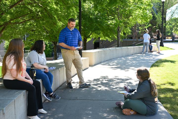 Teacher training group having a conversation