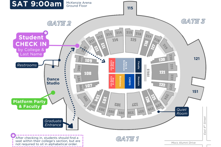 12.13.25 Undergraduate Ceremony Floor Map for Students