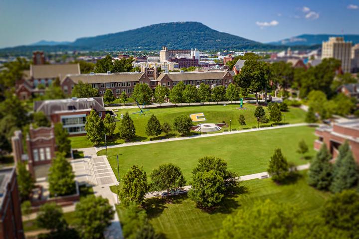 View of UTC's Chamberlain Field from a drone