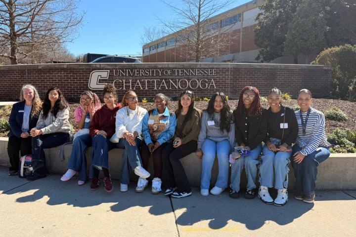 Group photo of Tyner Academy students attending Dr. Knowles luncheon