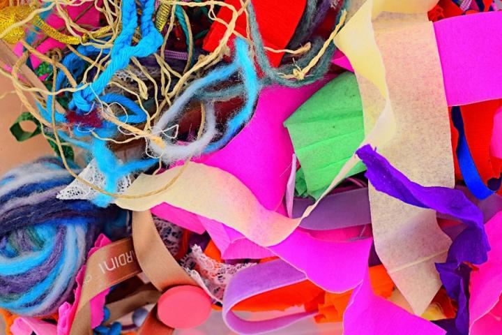 A colorful selection of craft supplies