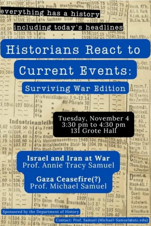 Poster for Historians React Event