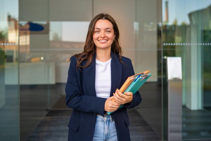 Young professional woman smiling
