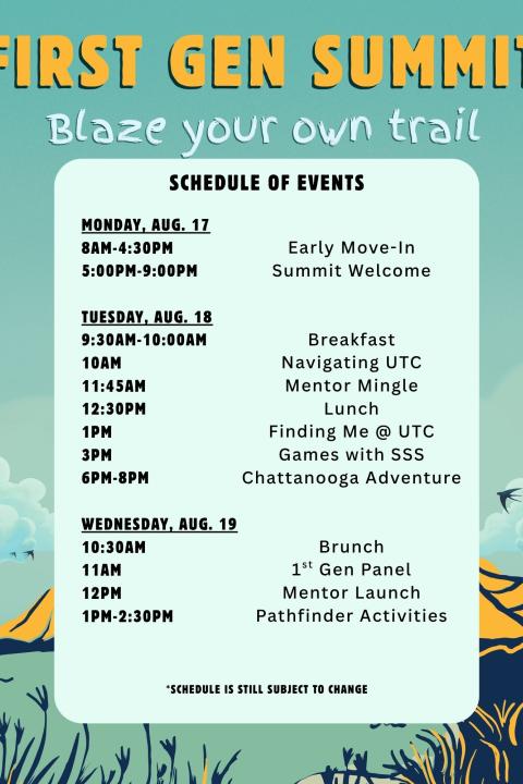 First Gen Summit general schedule