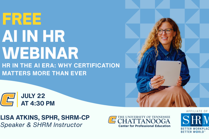 Our free HR webinar graphic, "HR in the AI Era: Why Certification Matters More Than Ever"