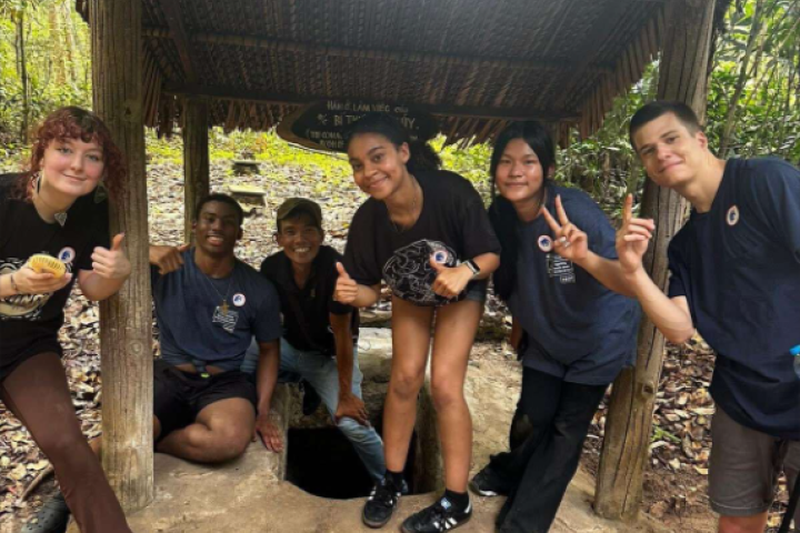 UTC Students at Cu Chi Tunnels