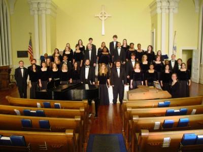 Chamber singers in a church