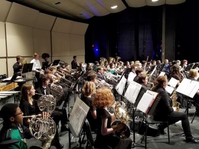 Honor band at concert