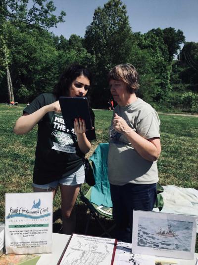 Selena Chavez at a table for South Chickamauga Creek